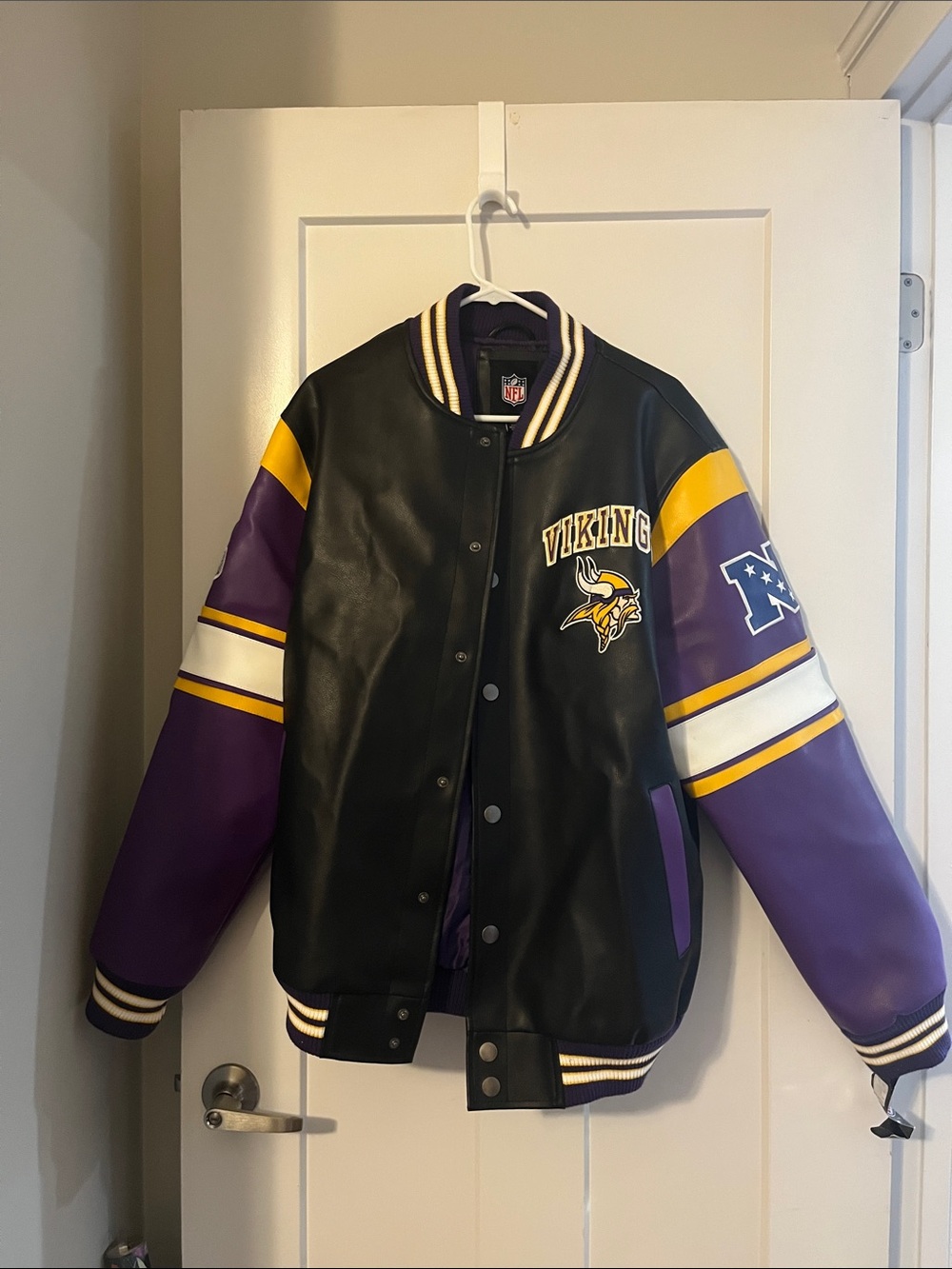 NFL Minnesota Vikings Faux Leather Jacket